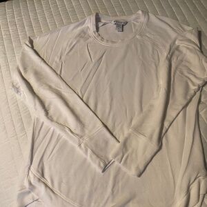 Athleta long sleeve white t size M